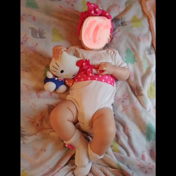 CARTER'S 3 PC HANDMADE TEE, HEAD BAND & SOCKS 12mo - Picture 6 of 6